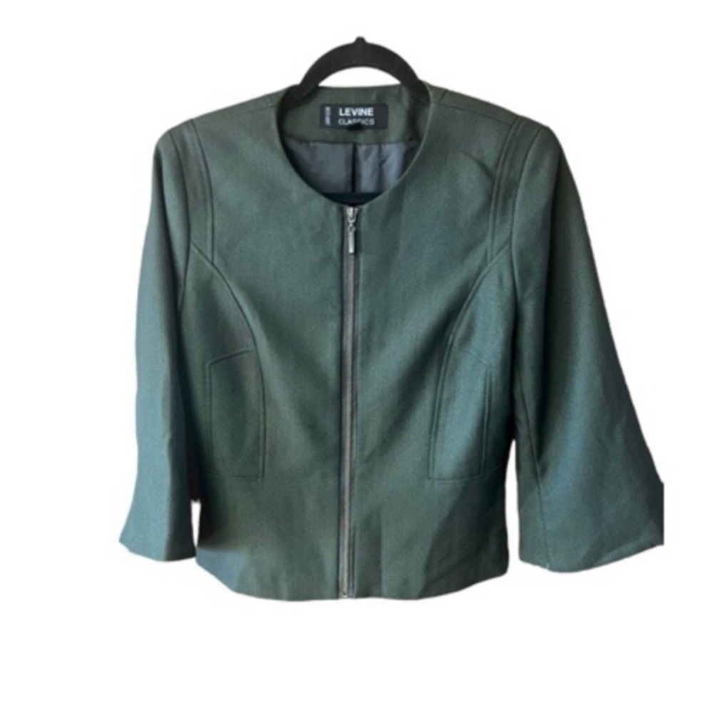 Larry Levine Olive Full Zip Jacket NWT